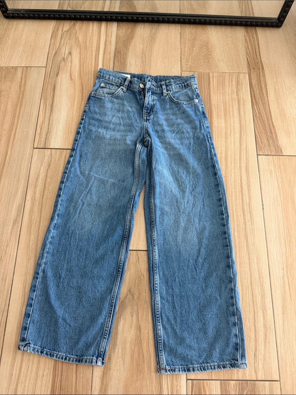 Classic Wide-Leg girls Zara  Jeans in Light Blue